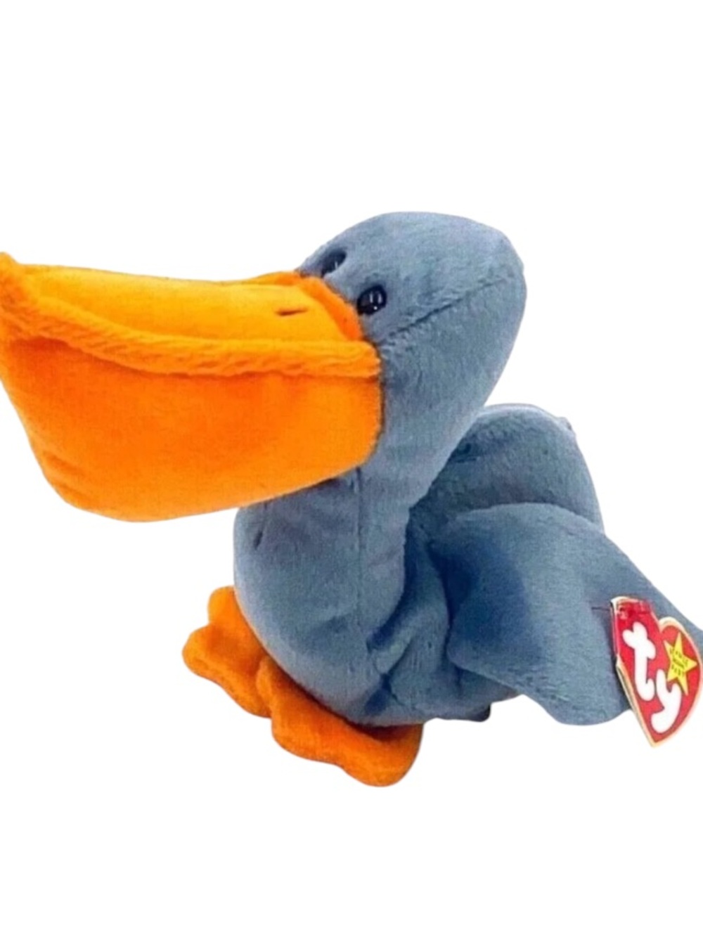 NWT Retired 1996 TY Beanie Baby Scoop The Pelican Plush Toy